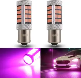 Ba15s Glofe 780854360689 High Power 92smd Led Bulbs 14000k Pink Purple 1156 P21w 7506 Brake Cent