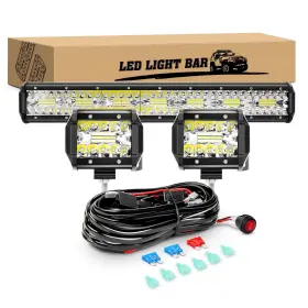 Auto-516 Gooacc 20inch 420w Led Light Bar 2pcs 4inch 60w Pods Driving Fog Lighting Wit