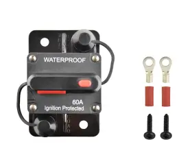 Dc12v-48v Goodway Power Gw-cb-40 Car Circuit Breaker 60a Of Waterproof And Manual Reset Ideal For Au