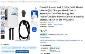 Gr1-14-24-pb Grizzl-e Classic Level 2 Electric Vehicle Ev Charger Up To 40 Amp