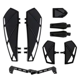 19831984 Ha Zhan Motorcycle Floorboards Footpegs Shifter Peg Pedal Kit Compatible With For Black