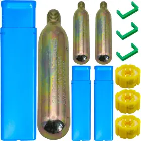 Haineao 037936061584 3-pack 24/33 Grams 1/2 Thread Co Inflator Cartridges Emergency Golden