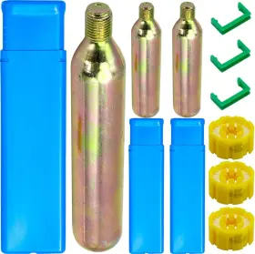 Haineao 037936061591 3-pack 24/33 Grams 1/2 Thread Co Inflator Cartridges Emergency Adult Golden