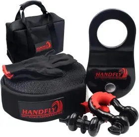 Tcs001 Handfly Offroad Recovery Kit 3 Inch X 30 Ft Tow Strap 1pcs 8t Heavy Duty Snatch B