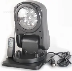 Hangxing 778992206389 7 Inch 50w Led Search Light With Remote Control - 360 Degrees Rotating White