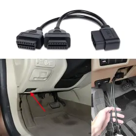 7065 Haobo Obd Splitter Adapter Right Angle 30cm/12 Ii Extension Cable Mal