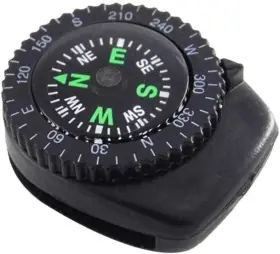 Zxc052 Haohaiblooms Mini Black Button Navigation Device - Compact Survival Compass For 2