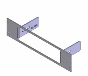 C-eb20-tk8-1p Havis 1-piece Equipment Mounting Bracket 2 Space Black