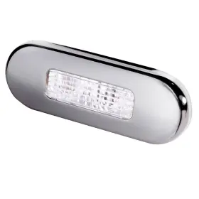 980869301 Hella Marine Surface Mount Oblong Led Courtesy Lamp - White Stainless Stee