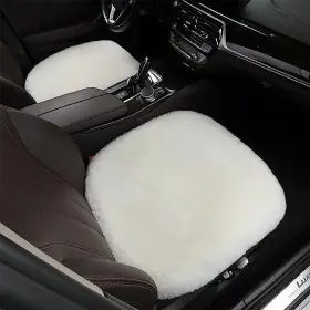 Og-sc-dp-001 Henna Og Land Import And Export Trading Co. Ltd 2 Pack Fluffy Genuine Australia Sheepskin Car Seat Cover For Auto White #2