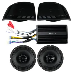 Hsp3-24 Hertz A2b Base 4-speaker Kit With Amp Harley-davidson Motorcycles 2024