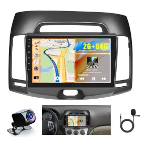 B0dc9s4c12 Hikity 264gb For Hyundai Elantra 2007-2010 Android Car Stereo 9 Inch