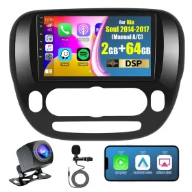 B0dcv8yv3y Hikity 4core 64g For Kia Soul 2014-2017 Manual A/c Android Car Stereo Radio