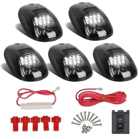 Hocolo 711796588336 White Led Cab Marker Lights Top Roof Running Lamps Bulbs Assembly