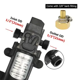 Hooshing 788125188697 12v Dc High Pressure Diaphragm Water Pump Self Priming Sprayer With Pres #2