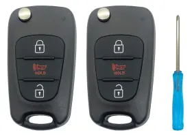 03030210 Horande Folding Flip Replacement Key Fob Cover Fit For 2010-2014 Kia Soul Rio Sportag