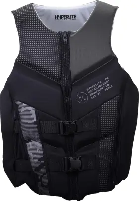 Hyperlite 054065728898 Mens Elite Life Jacket - Us Coast Guard Xx-large Black/dark Grey