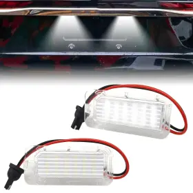 Icy-bb5z13550a Icyhaws 2pcs Led License Plate Lights 18-smd 6000k White Rear Bumper Tag Lamps Assem