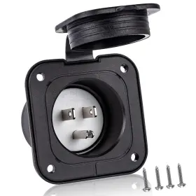 Ab-us-ebabusctbudx-2139042 Inborntrait 15 Amp Rv Electrical Outlet 125v Nema 5-15p Shore Power Inlet Plug Etl Certi