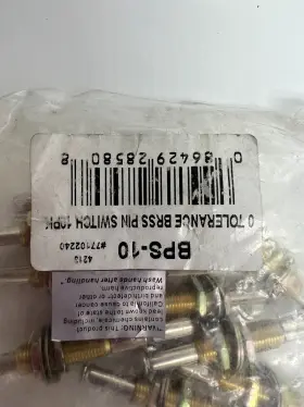 Bps-10 Install Bay 2 Pack Of 10 Zero Tolerance Brass Pin Switch #3