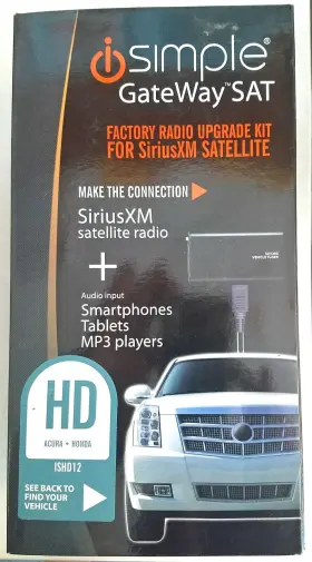 Ishd12 Isimple 300 Sirius/xm Gateway For Acura / Honda Vehicles Tuner Included