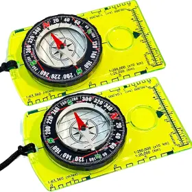 5h-1hy6-tkgz Island Boy Pack Of 2 Orienteering Compass Hiking-compasses Scout Kids- Green