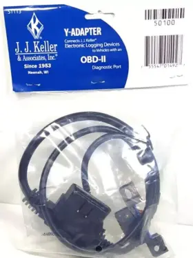 50100 J.j. Keller Y-adapter Electronic Logging Device Obd-ii Diagnostic Port New #2