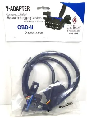 50100 J.j. Keller Y-adapter Electronic Logging Device Obd-ii Diagnostic Port New