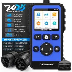 Hd10 Jdiag Heavy Duty Truck Scanner Full System Diesel Diagnostic Scan Tool Hd Obd/eobd/