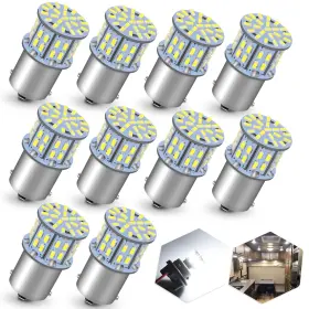 10q-jm1156-3014-50smd-12v Jeflym 1156 1141 10pack Led Bulbs 3000k Warm White Rv Bulb P21w 7506 12vdc Repla