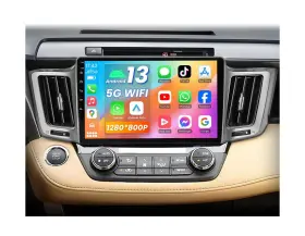 Jerqry 750872693434 64g Rom Upgrade Car Radio For Toyota Rav4 2013-2018 Wireless Carplay Gps Blu