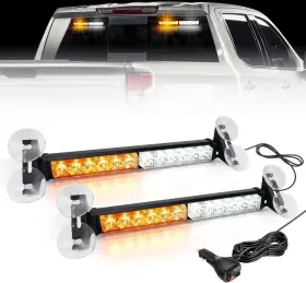 Pz-562-2a-wy Jestmotor 2 In 1 Split 24 Led Safety Warning Hazard Flashing Dash Light Fr/rear