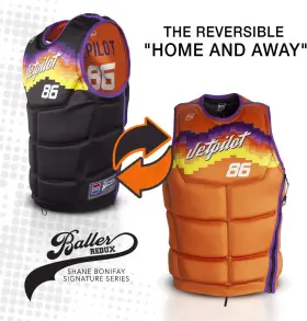 Jet Pilot 882930224011 Jetpilot Bonifay Baller Reversible Comp Vest X-small Blk/phx #3