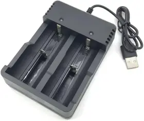 21700 Jiechun 719899588345 3.7v Lithium Battery Charger Dual Slot Smart Usb 26650 Black