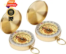 Jsd Jsd2024531 2 Pcs Camping Survival Metal Compass For Hiking Hunting Outdoor