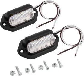 My472 Justech 2pcs 4led License Plate Light Waterproof 12v 24v Led Tag Lights Assembl