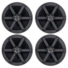 4xms6520bk-single Jvc Csms620 6.5 Inch 100 Watt Max Marine 2-way Black Speaker Qty 4 Bulk Packaging