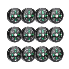 Keensoeg5cq29p3w Keenso 20mm 12pcs Mini Pocket Oil Filled Compass For Hiking Camping Outdoor Activiti