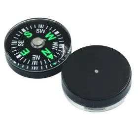 Ty202412301142 Kemcatui 15pcs 20mm Mini Pocket Compass Bulk Button Black
