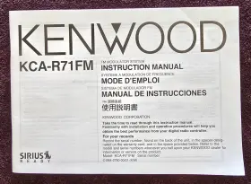 Kca-r71fm Kenwood Oem Instruction Manual 90 Pages In English And 3 Other Languages