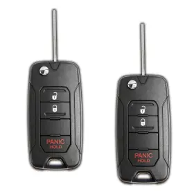 Ko-jp-433tx-flip-3b Keylessoption 2x Remote Flip Key Fob Keyless Entry 3btn For Jeep Renegade 48 Aes Chip 2adf