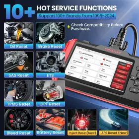 Obd2 Kingbolen 313035281215 Diagnostic Scanner 4 Systems Code Reader For Engine At Srs Abs 10 Services Auto #2
