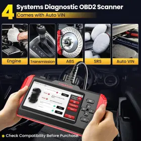 Obd2 Kingbolen 313035281215 Diagnostic Scanner 4 Systems Code Reader For Engine At Srs Abs 10 Services Auto #3
