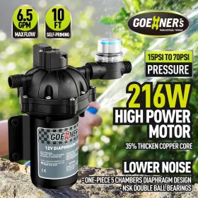 Kitvance 744128881362 Upgraded Version Fresh Water Pump 12v Dc 6.5gpm 70psi Five Cha #2