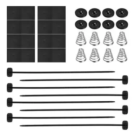 Kuqutidy-fsaztj01 Kuqutidy 2 Set Car Electric Fan Mounting Kit Radiator Zip Ties Clips Black