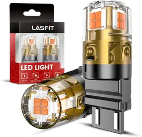 3156 Lasfit 635412982899 3157 Led Bulb Turn Signal Lights Amber Yellow Upgrade 500% Bright 3