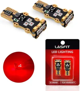 L-t15 Lasfit 921 912 Led Bulb Red Third Brake Center High Mount Stop Light Canbus Er