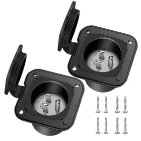 15inlet Ldcre 759208000019 Rv Shore Power Inlet 15 Amp Flanged Plug Nema 5-15 125v Receptac