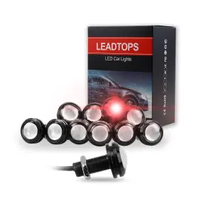 Leadtops 603470435336 10pcs 18mm 12v Red Eagle Eye Led Car Fog Drl Daytime Running Light Backup Rev