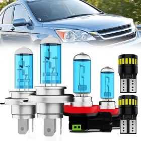 2lcs Leccibub Headlight Bulbs License Plate Lights Fit For Honda Cr-v 2007-2014 9003 High Low